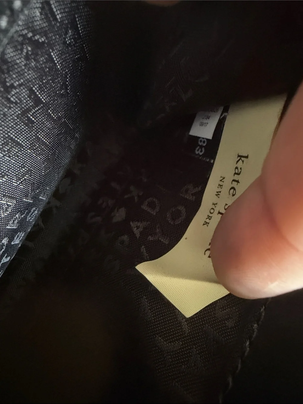 kate spade Black Leather Bow Zip Wallet